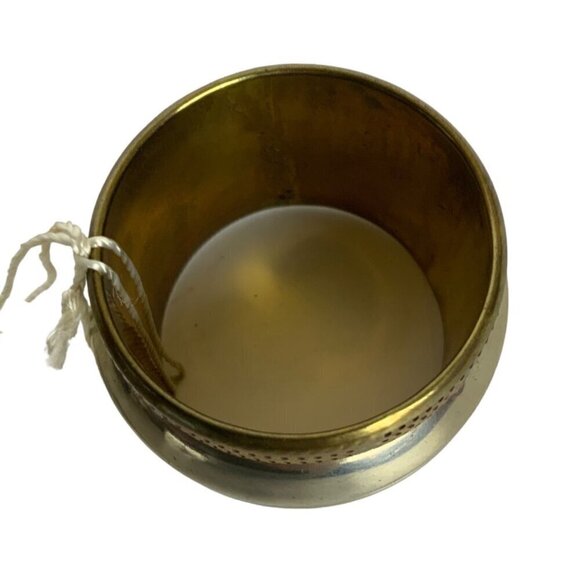 Set Of 6 Town & Country Living Arcadia Brass Two Tone Napkin Rings Gold Silver - Picture 4 of 6